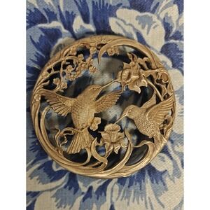 RAWCLIFFE 1989 Small Pewter Hummingbird Lid For A Potpourri Jar Lid Only
